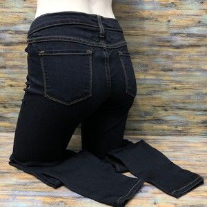 Flying Monkey Jeans Skinny Stretch Puckered Low Rise Dark Blue Womens Size 27